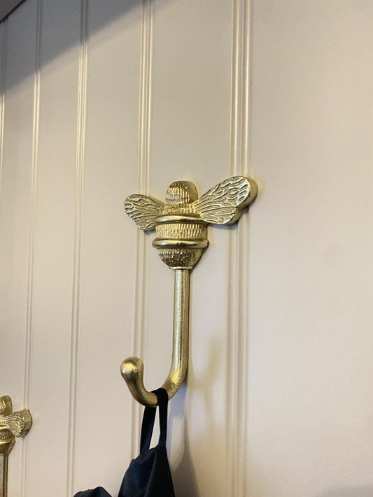 Brass bee Coat Hook - Brass Finish - Brass bee