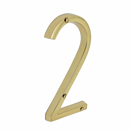 Brass bee Premium House Numbers in Brass Finish 0-9 - 5 Inch - Brass bee