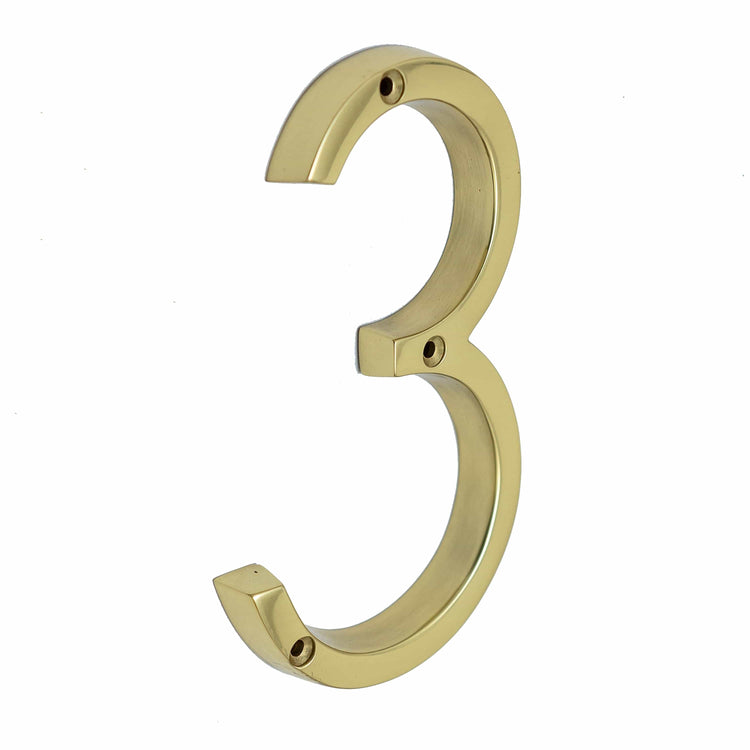 Brass bee Premium House Numbers in Brass Finish 0-9 - 5 Inch - Brass bee