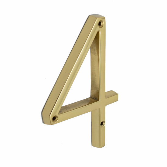 Brass bee Premium House Numbers in Brass Finish 0-9 - 5 Inch - Brass bee