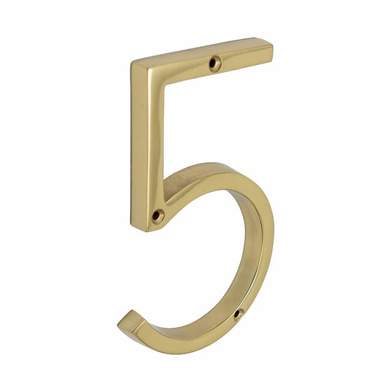 Brass bee Premium House Numbers in Brass Finish 0-9 - 5 Inch - Brass bee