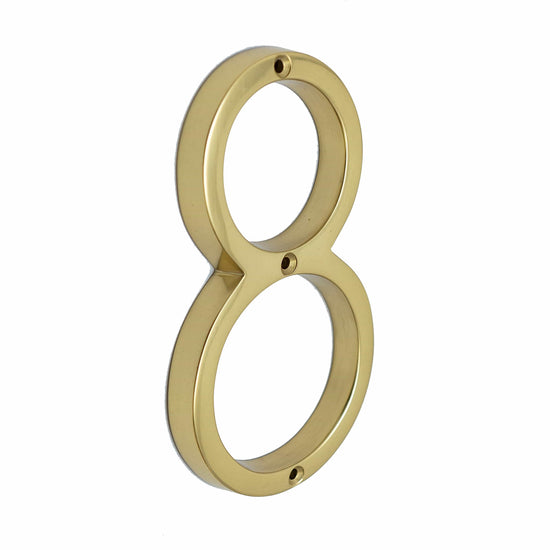 Brass bee Premium House Numbers in Brass Finish 0-9 - 5 Inch - Brass bee