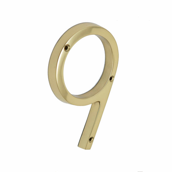 Brass bee Premium House Numbers in Brass Finish 0-9 - 5 Inch - Brass bee