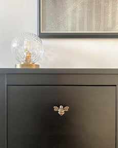 Brass Bee Drawer Cabinet Knob - Antique Brass Finish - Brass bee