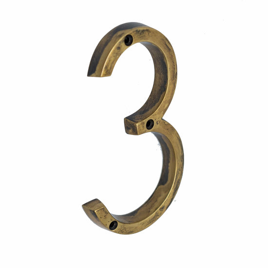 Brass bee Premium House Numbers in Heritage Finish 0-9 - 5 Inch - Brass bee