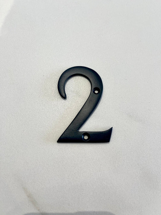 Brass bee 0-9 Screw Fixing Numerals in Black Finish - Brass bee