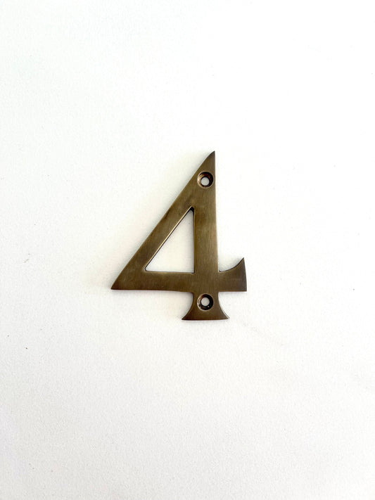 Brass bee 0-9 Screw Fixing Numerals in Bronze Finish - Brass bee