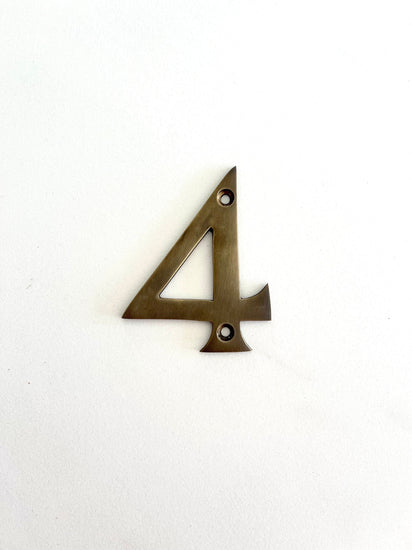 Brass bee 0-9 Screw Fixing Numerals in Bronze Finish - Brass bee