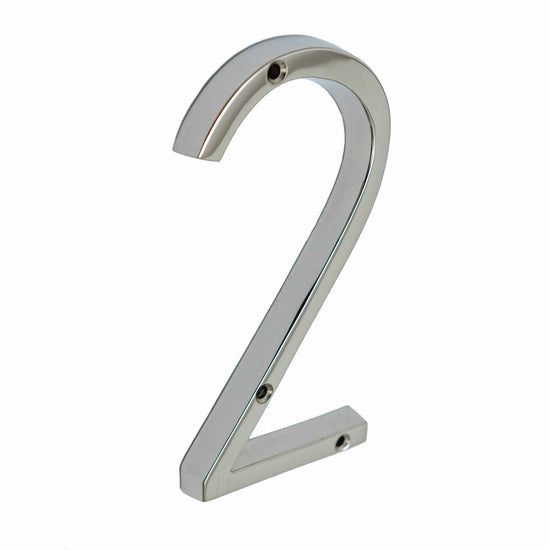 Brass bee Premium House Numbers in Nickel Finish 0-9 - 5 Inch - Brass bee
