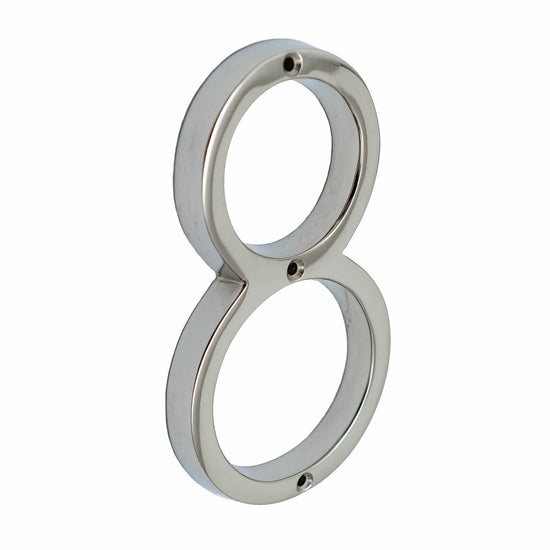 Brass bee Premium House Numbers in Nickel Finish 0-9 - 5 Inch - Brass bee