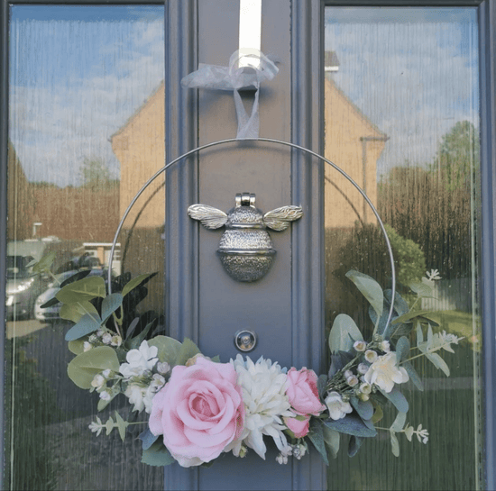 Brass Bumble Bee Door Knocker - Nickel Finish - Brass bee