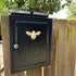 Wall mounted post box with bee design - (PRE-ORDER 3-4 weeks dispatch) - Brass bee